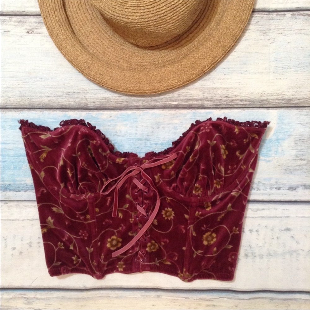 ISO Vintage Victoria’s Secret Country Velvet Bustier Corset Top